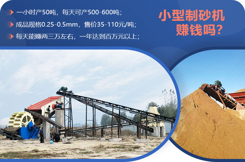 小型制砂機(jī)賺錢嗎？小型制砂機(jī)圖片及價格