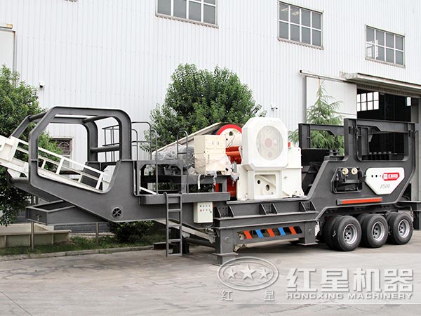 輪胎式移動破碎站-車載行走，隨用隨走，方便更快捷